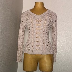 Cream Knit Long Sleeve